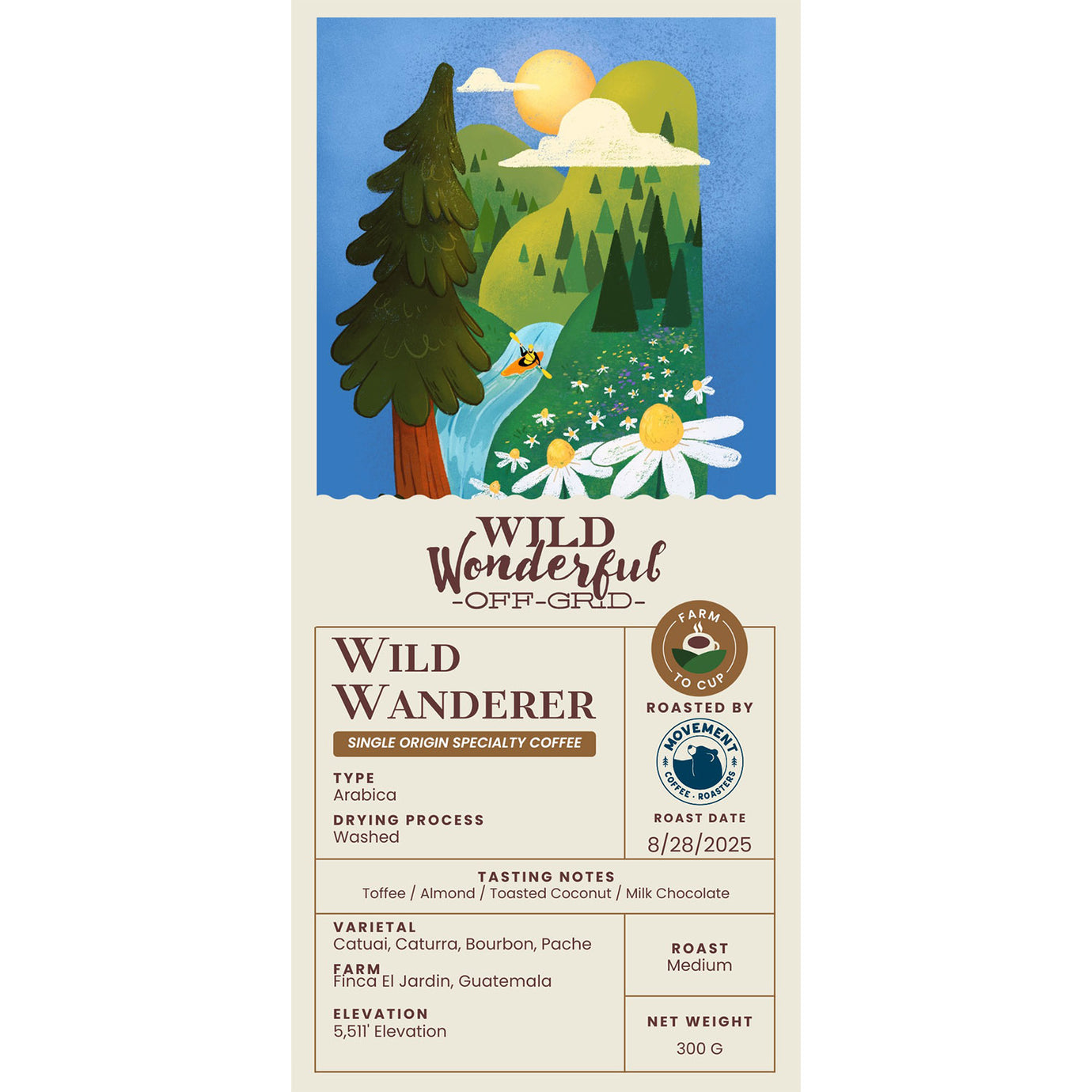 Wild Wanderer Coffee label